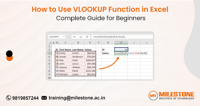 How to use VLOOKUP Function in Excel: A Complete Guide for Beginners